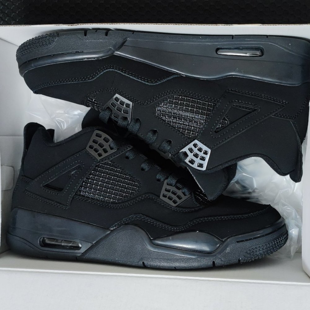 Air Jordan Retro 4 Black Canvas “Steel” Size 11 - Picture 3 of 5